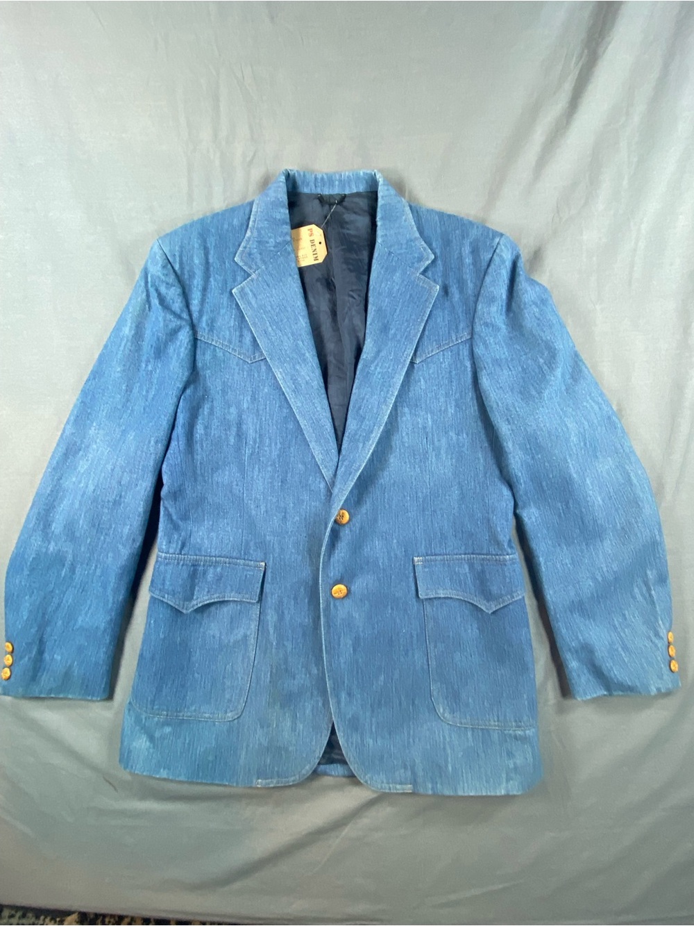Vintage 70’s Montgomery Ward Blue Denim Men's Blazer